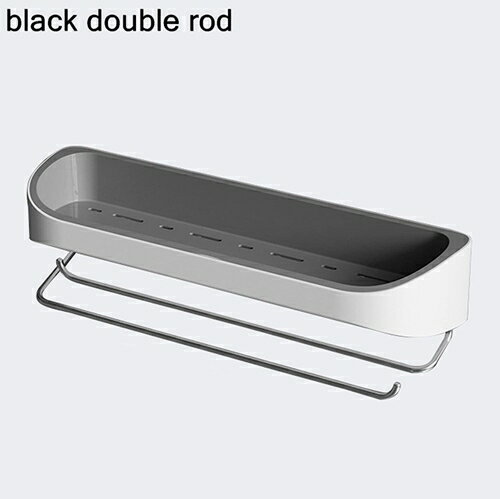 シャワーラック ABS製 壁掛け シャワーラック,パンチ不要 浴室ラック,バスルームシェルフ,シャンプー ..