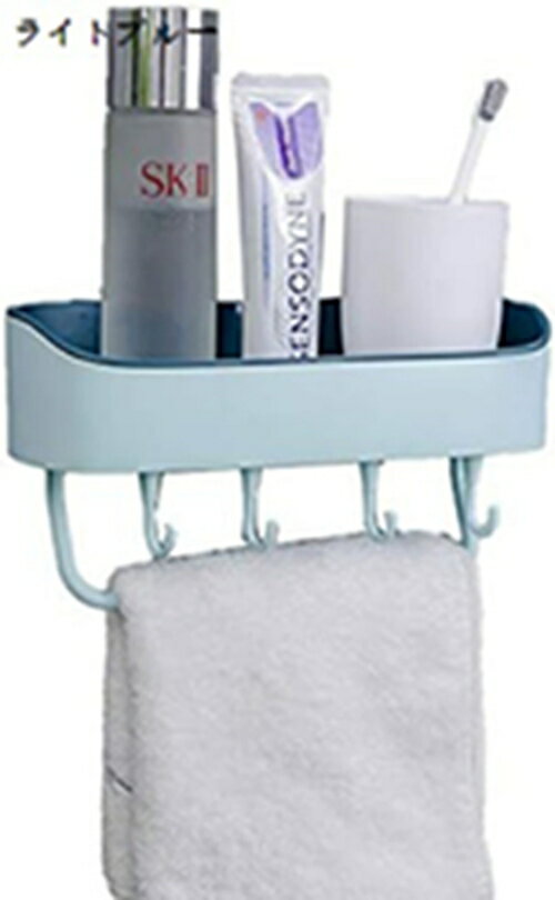 浴室用ラック 収納ラック シャワーラック お風呂 コーナーラック 収納ラック 壁掛け 4本のフック 水切..