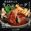 【送料無料】黒毛和牛 A5ランク 阿波牛 豚肉 合い挽き ジューシーハンバーグ ハンバーグ 2.4k ...