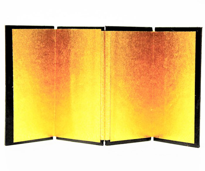 ブラックフライデ-1000円クーポン&ポイント10倍/ ミニ 金屏風 雛 雛人形 コンパクト モダン / 四曲 屏風 / おしゃれ かわいい ちりめん 置物 パ...