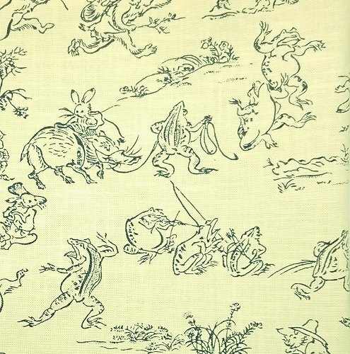 浴衣 巾着 和柄 バッグ メンズ / 網代付 信玄袋 鳥獣戯画 シロ / 底 マチ付き合切袋 巾着型 バッグ 和装 着物 男性 和装小物