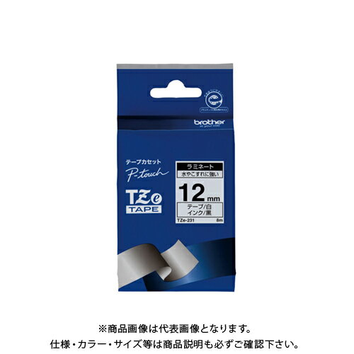 Rakuten - ブラザー ピータッチテープ12mm白/黒 TZE-231