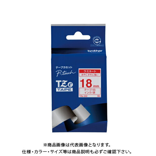 Other - ブラザー ピータッチテープ18mm白/赤 TZE-242