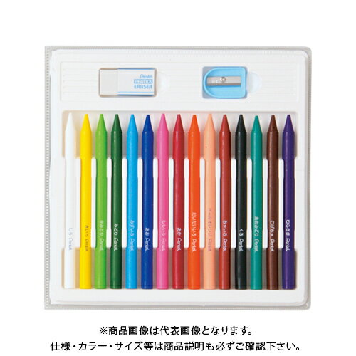 ぺんてる 小学校色えんぴつ 12色+3色 GCG1-12P3