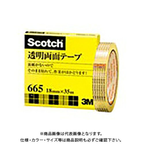 スリーエム 透明両面テープ18mm 665-3-18