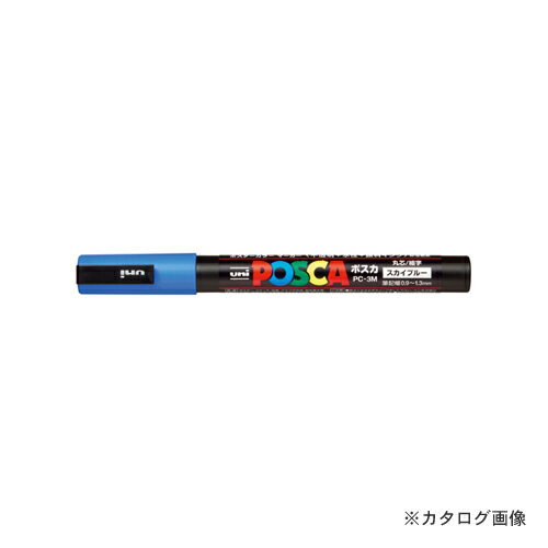 三菱鉛筆 ユニ ポスカ 細字 スカイブルー PC-3M.48