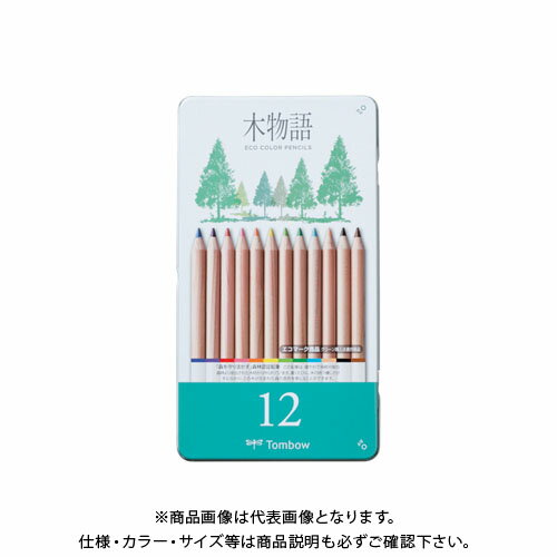 トンボ鉛筆 缶入色鉛筆S木物語12色 CB-RS12C