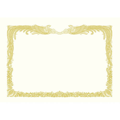 【エントリーでポイント5倍】タカ印 金箔賞状用紙 B4判 縦書用 白 5P 10-3070