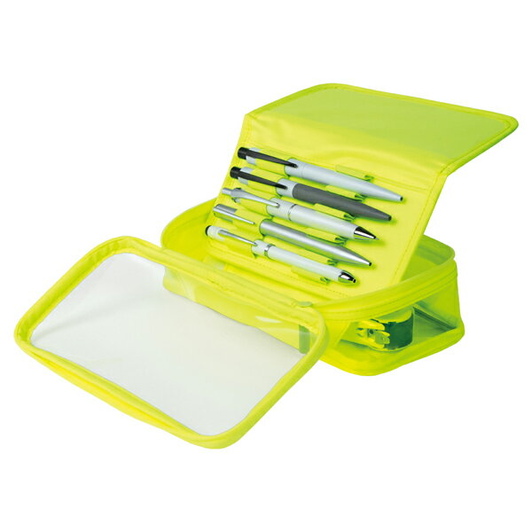 XCOA リバーシブルクリヤーペンケース コバルトブルー リヒトラブ A-3800-8