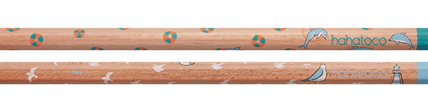 【メール便配送】三菱鉛筆 uni ユニ ハハトコ かきかた鉛筆 木軸 6角 B イルカ＆カモメ K5634B