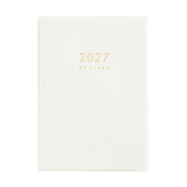 【 メーカー 】 ●(株)高橋書店 【 特長 】 ●シックで落ち着いた茶色のカバー。 ●週間ページは平日の記入スペースが広い、平日重視型のレフト式。 ●毎月の月扉では、月相や暦情報などの役立つ情報も掲載しています。 ●手軽に持てるソフトカバータイプ。日記としても手帳としても ●月間予定表：連続した予定を書き込みやすい横ケイ式カレンダー。1ヵ月が俯瞰できるので、毎日を視覚的に把握できます。 ●週間予定表：横書きの1日1頁なので、思いのままに記入できます。毎日、知って楽しい1行コラム付き。 【 仕様 】 ●色(柄)：白 ●規格サイズ：B6 ●表紙素材：PVC・紙 ●ページ数：432 ●始まり曜日：- ●始まり月：12 ●主レイアウト：見開き2日 ●レイアウト1：デイリー ●レイアウト2：デイリー ●レイアウト1：1頁1日 ●六曜の有無：有 ●掲載期間(月間ページ)：2026年12月1日〜2027年12月31日 ●掲載期間(週間ページ)：2027年1月1日〜2027年12月31日 ●しおり本数：2 ●ペン差し：あり ●綴じ方：糸かがり ●メモページ：あり ●ポケット：なし ●切り取りメモ：- ●縦×横×奥行：182×128×20mm ●重さ：370g ●付録：【本文付録】年齢早見表、非常時への備え 【別冊】なし 【別紙付録】なし 【WEB版付録】あり 【 注意事項 】 ※仕入先在庫なくなり次第、販売終了となります。 ※完売の際はご容赦ください。 【 検索ワード 】 高橋書店 2027 手帳 予定表 日記