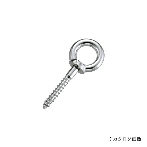 【メーカー名】 ●（株）アミリ 【特長】 ●材質：SCS13（SUS304相当）、ねじ＝SUS304 【注意】 ●使用荷重は目安です。取付対象物の材質により異なります。 【仕様】 ●サイズ(mm)：3 ●d(mm)：3.5 ●d1(mm)：2.8 ●L1(mm)：17 ●L2(mm)：35 ●D(mm)：8.5 ●重量(g)：6 ●使用荷重(kg)：15