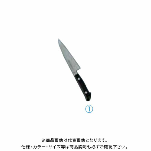 【メーカー名】 ●遠藤商事(株) 【特長】 ●堺孝行作日本鋼(ツバ付)日本鋼(ハガネ)を使用し、堺孝行の中でももっともポピュラーな包丁です。 ※包丁の表示サイズは、すべて刃渡り寸法となっております。 【仕様】 ●サイズ(cm)：15 ●全長(mm)：265 ●質量(g)：100 ●背厚(mm)：1.8