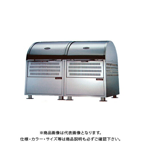 【送料別途】【直送品】ワクイ WAKUI ステンレス製大型ごみ集積箱 環境ステーション 1100L WS-1800