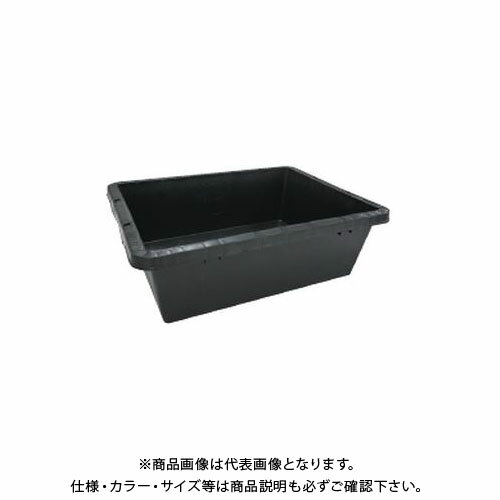 【送料別途】【直送品】安全興業 プラ箱 40 黒 497(600)×360(455)×190mm (10入)