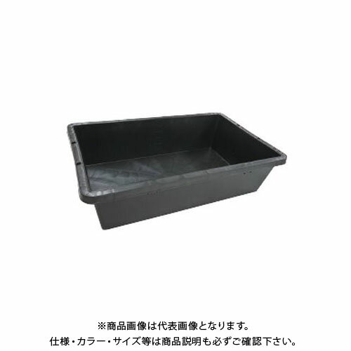 【送料別途】【直送品】安全興業 プラ箱 60 黒 715(820)×410(511)×207mm (5入)