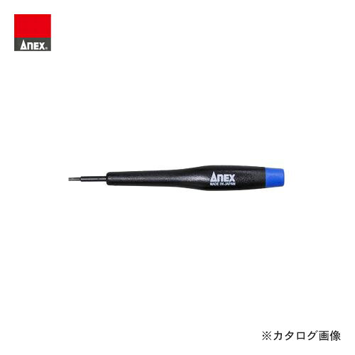 【メーカー】 ●（株）兼古製作所 【特長】 ●携帯電話などに使用されているねじ用の特殊精密ドライバーです。 【仕様】 ●軸長(mm):20 ●刃先:6溝穴付 ●全長(mm):115 ●キャップ色:青 ●ハンドル径(mm):12 ●質量(g):20 【材質・仕上げ】 ●クロム・モリブデン・バナジウム鋼 ●アセテート樹脂 【原産国】 ●日本 【質量】 ●20G 【関連商品】 アネックス ANEX ジルコニアセラミックス精密ドライバー(−1.8×20) No.3460 アネックス ANEX ジルコニアセラミックス精密ドライバー(−3.0×20) No.3460 アネックス ANEX 特殊精密ドライバー(携帯電話用)Y型 No.3470A アネックス ANEX 特殊精密ドライバー Y型(大) No.3470AL アネックス ANEX 特殊精密ドライバー(携帯電話用)5溝(小) No.3470B アネックス ANEX 特殊精密ドライバー(携帯電話用)5溝(大) No.3470C アネックス ANEX 特殊精密ドライバー(携帯電話用)6溝(T4) No.3470D アネックス ANEX 特殊精密ドライバー5溝(0.9) No3470F アネックス ANEX 特殊精密ドライバー5溝(1.2) No3470G アネックス ANEX 特殊精密ドライバー(携帯電話用)セット5本組 No.3475