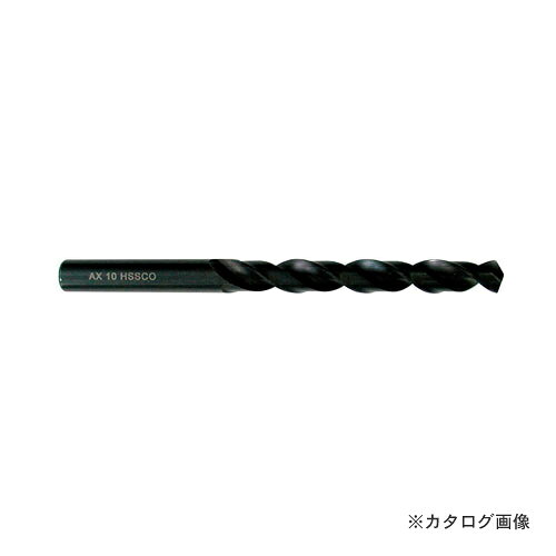 【メーカー名】●アックスブレーン（株）【用途】●鉄工・ステンレス・難削材用【特長】●刃先は食い付が良いクロスシンニング加工！【仕様】●直径：8.6mm●溝長：81mm●全長：125mm