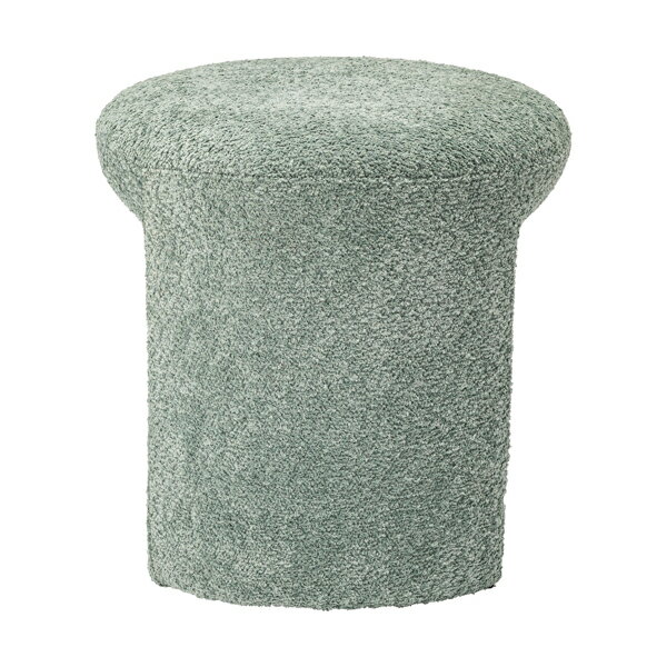 スツール 高さ46cm グリーン 丸椅子 ラウンド チェア イス ブークレ生地 背もたれなし アームレス シンプル 無地 おしゃれ オットマン 1人掛け 簡易椅子 サイドテーブル 北欧 直送品 東谷 PC-820GR [3]