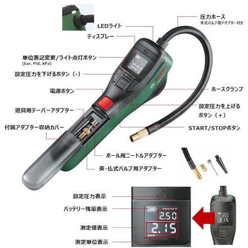ボッシュ コードレスエアポンプ（イージーポンプ） EASYPUMP