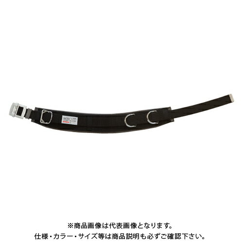 【メーカー名】 ●ジェフコム（株） 【特長】 ●アルミスライドバックル ●カーブタイプ ●D環2個 ●補助ベルト幅100mm 墜落制止には別途フルハーネスを併用してください。 【仕様】 ・胴ベルト：ナイロンベルト、アルミ製スライドバックル付 ・補助ベルト：ポリエステルベルト、軽量V角環1個付・軽量D環2個付 ・色：ブラック ・胴ベルト：45×1200mm ・補助ベルト：100×720mm ・ウエスト参考サイズ（着衣時）：820〜980mm ・質量：約845g