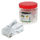 カテゴリー5eモジュラープラグ 単線・より線共用タイプ RJ45準拠 芯線外径 φ1.0mm 芯線導体径 AWG24 適合 (300個入) デンサン DENSA...