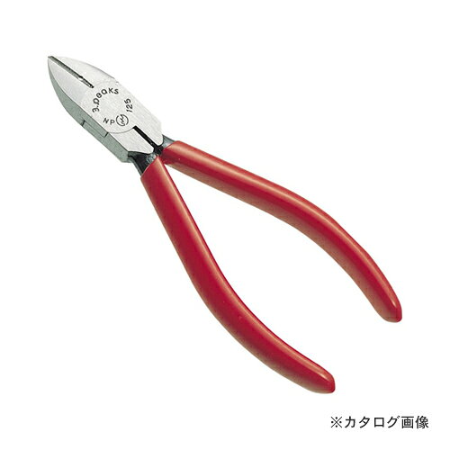 【※※ ご購入の前に必ずお読みください ※※】 こちらの商品は、お取り寄せに送料がかかる商品となっており、 少しでもお安く提供させていただくため、同じ仕入先のご注文とまとめて発注を行っています。 注文状況によりましては、商品の発送に約1ヶ月ほどお時間を頂く場合がございます。 お急ぎの場合は、お問い合わせフォームよりご連絡ください。 ※別途送料が必要です。 【注意】 ※ご注文後に納期に時間がかかる理由等でのキャンセルはお受けできかねますので 予めご了承頂ますよう、お願い致します。 【メーカー】 ●（株）スリーピークス技研 【特長】 ●「強力ニッパ」とは、JIS規格カテゴリーの一つ。定番品でありながら、規格の限界まで形状や仕組みを追求し、軽量化と機能向上に成功しました。各種線材に対応し、素晴らしい切れ味と使い心地をお約束します。 ●お求めになりやすい価格のビニールグリップ ●より線皮むき用の刃穴をあけた型番 【仕様】 ●呼び寸法：125mm ●グリップ：素材…ビニール／バネ…なし ●刃穴：あり ●材料：S58C ●硬さ（HRC）：56〜64（刃部） ●刃角度：15° ●JIS：JIS B4635 J-130／J-160 ●PAT.：−【切断能力】 ●鉄線：φ1.5mm ●銅線：φ2.6mm ●ピアノ線／ステン線：× ●プラ：○ ●VVF2芯：× ●より線：2.0mm 【材質・仕上げ】 ●S58Cグリップ：ビニール 【カラー】 ●赤 【セット内容・付属品】 ●− 【サイズ】 ●全長132mm×全幅51mm×厚9mm刃長：15.5mm頭部幅：15mmグリップ長：86mm 【原産国】 ●日本 【質量】 ●90g 【関連商品】 スリーピークス 3.peaks 強力ニッパ 150mm（プラスチックグリップ/バネ付き/刃穴なし） NP-150P-S スリーピークス 3.peaks 強力ニッパ 150mm（ビニールグリップ/バネなし/刃穴あり） NP-150GH スリーピークス 3.peaks 強力ニッパ 125mm（エストラマーグリップ/バネなし/刃穴あり） NP-125ZH スリーピークス 3.peaks 強力ニッパ 150mm（エストラマーグリップ/バネなし/刃穴あり） NP-150ZH スリーピークス 3.peaks 強力ニッパ 125mm（プラスチックグリップ/バネなし/刃穴あり） NP-125PH スリーピークス 3.peaks 強力ニッパ 150mm（プラスチックグリップ/バネなし/刃穴あり） NP-150PH スリーピークス 3.peaks 強力ニッパ 125mm（ビニールグリップ/バネ付き/刃穴あり） NP-125GH-S スリーピークス 3.peaks 強力ニッパ 150mm（ビニールグリップ/バネ付き/刃穴あり） NP-150GH-S スリーピークス 3.peaks 強力ニッパ 125mm（エストラマーグリップ/バネ付き/刃穴あり） NP-125ZH-S スリーピークス 3.peaks 強力ニッパ 150mm（エストラマーグリップ/バネ付き/刃穴あり） NP-150ZH-S
