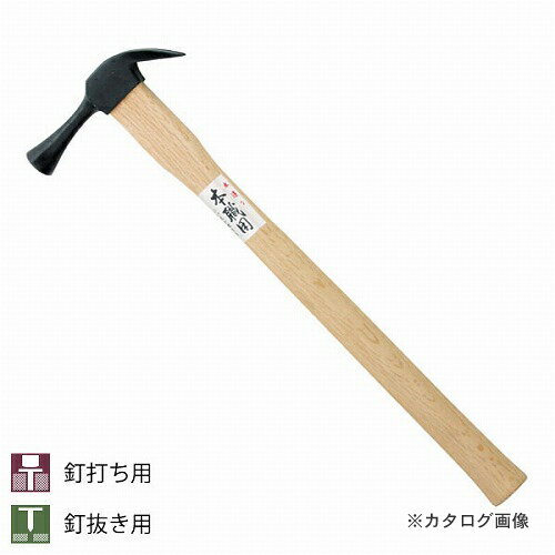 王将 本職用仮枠ハンマー（木柄） 止付小 450mm