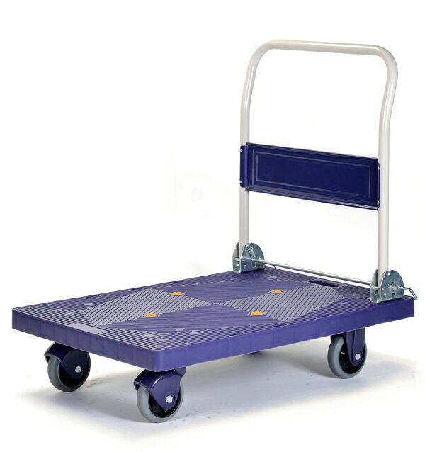 【送料別途】【直送品】自立スタンド付 静かな樹脂台車 クワイエットキャリー300 タイヤ止め (2個) 600×900mm ビーカム BJC-300TS