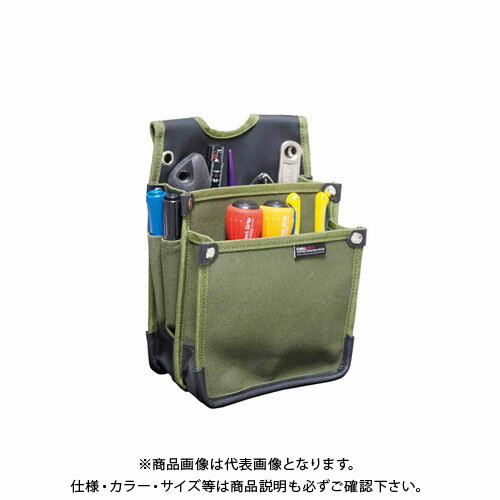 三共 DBLTACT 帆布電工袋 カーキ 280×205×70 (Y字ハーネス対応) DTH-01-KH