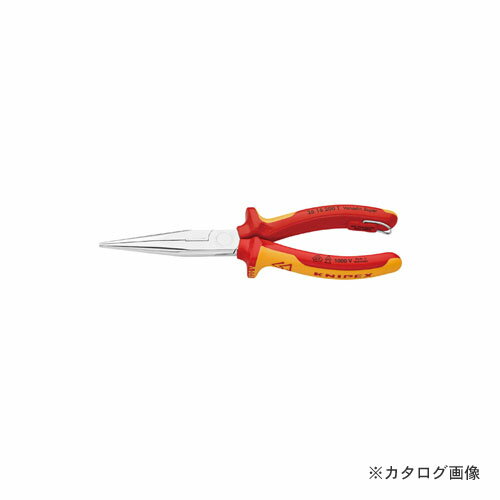 【メーカー名】 ●KNIPEX 【特長】 ●先端は精密に作られており細かい部品もつかむことが可能 ●高負荷にも耐える柔軟な精密先端部。 ●平坦円形の、長いアゴ。 ●掴み面に歯形が付けられています。 ●径 3.2 mm の中硬線および径 2.2 mm の硬線のカッターつき。 ●高周波焼き入れを施した切断刃。刃の硬度約61HRC。 ●バナジウム電気鋼、鍛造、多段階油焼き入れ。 ●滑り落ち防止を取り付けるための一体型絶縁固定留め輪付き。 【仕様】 ●ヘッド仕上げ：クロームメッキ ●ハンドル仕様：1000V絶縁(VDE絶縁テスト済み) ●スタイル：半丸口 ●横すじ入りのつかみ面 ●切断面は傘状 ●切断能力(中硬線；φmm)：3.2 ●切断能力(硬線；φmm)：2.2 ●口先の長さ(mm)：73 ●ジョイント部の厚さ(mm)：9.5 ●ジョイント部の幅(mm)：17.5 ●口先先端の幅(mm)：3 ●口先先端の厚さ(mm)：2.5 ●全長(mm)：200 ●質量(g)：215 【関連商品】 クニペックス KNIPEX 0306-180TBK 絶縁ペンチ 1000V 落下防止 BK クニペックス KNIPEX 0826-145TBK 絶縁ニードルノーズペンチ 落防 BK クニペックス KNIPEX 1106-160TBK 絶縁エンドワイヤーストリッパー 落防 BK クニペックス KNIPEX 1366-180TBK 絶縁カッティングストリッパー 落防 BK クニペックス KNIPEX 1396-200TBK 絶縁エレクトロプライヤー 落下防止 BK クニペックス KNIPEX 2506-160TBK 絶縁ラジオペンチ 落下防止 BK クニペックス KNIPEX 2626-200TBK 絶縁先曲ラジオペンチ落下防止 BK クニペックス KNIPEX 7006-160TBK 絶縁斜ニッパー 落下防止 BK クニペックス KNIPEX 7006-180TBK 絶縁斜ニッパー 落下防止 BK クニペックス KNIPEX 7306-160TBK 絶縁コンパクトニッパー 落下防止 BK クニペックス KNIPEX 7406-200TBK 絶縁強力斜ニッパー 落下防止 BK クニペックス KNIPEX 7406-250TBK 絶縁強力斜ニッパー 落下防止 BK クニペックス KNIPEX 9516-165TBK 絶縁ケーブルカッター 落下防止 BK &nbsp; &nbsp;