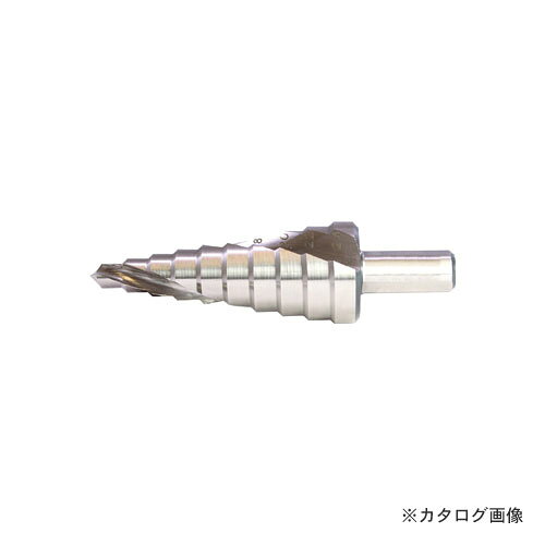 【メーカー名】 ●G&J 【特長】 ●-196℃の極冷温表面処理で強度が増し、切れ味も長く続く。 ●溝はスパイラルでバリが出にくく、スムーズな切削が可能。 ●材質はM42のコバルト8%入り。 【仕様】 ●穴あけサイズ(mm)：4-12 ●全長(mm)：57 ●シャンク長(mm)：8 【注意事項】 ※作業の際は安全ゴーグルをご使用ください。 【関連商品】 G&J HALL TOOLS 06SBC624KI ステップドリル スパイラル M42 6-24mm G&J HALL TOOLS 06SBC430KI ステップドリル スパイラル M42 4-30mm G&J HALL TOOLS 06SBC4125MKI ステップドリル スパイラル M42 4-12mm G&J HALL TOOLS 06SBCPG29KI ステップドリル スパイラル M42 6.2-37 &nbsp;