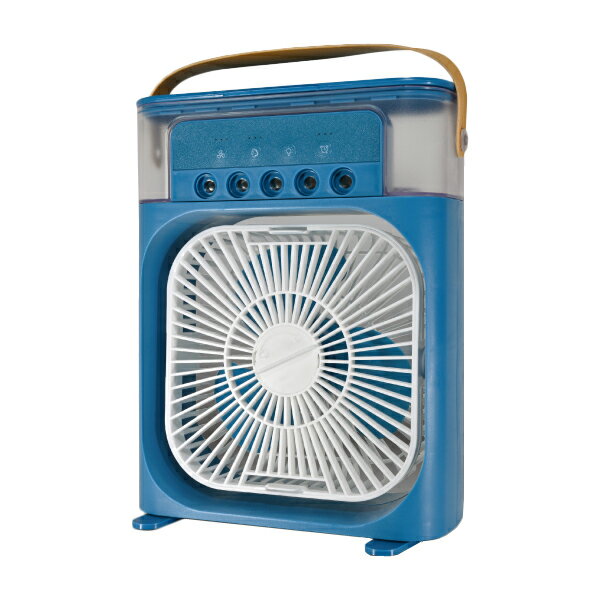 USBミスト付 デスクファン オールシーズン対応 ブルー ホノベ電機 RD-IL13MF