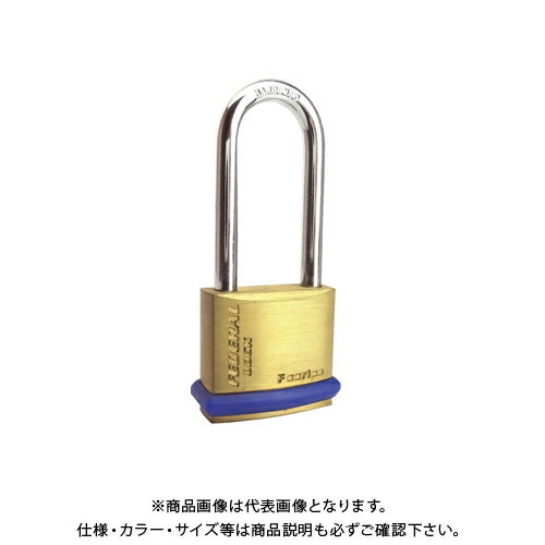 【メーカー名】 ●FEDERAL 【特長】 ●真鍮ボディのシリンダー南京錠 ●ツルを2箇所でロックするダブルレバーロッキング機構 ●真鍮製の精密なピンタンブラー錠 ●本体に傷がつきにくいPEポリエチレンのリング・傷や衝撃から本体を守ります 【用途】 ●家庭、オフィス、学校などの引き出し、キャビネット、荷物入れ、ケース、ボックスなど 【仕様】 ●鍵：2個付 ●材質(本体)：真鍮 ●材質(リンク)：PE ●材質(ツル)：鉄 ●材質(シリンダー)：真鍮 ●質量(g)：99.8 ●本体幅(W；mm)：30 ●本体高さ(H；mm)：28 ●本体厚み(T；mm)：13 ●ツル径(D；mm)：5.0 ●ツル幅(Y；mm)：16 ●ツル高さ(X；mm)：41 【関連商品】 フェデラル FEDERAL F20-1.6-P 南京錠 PEリング付 20mm (ツル40mm) フェデラル FEDERAL F40-1.6-P 南京錠 PEリング付 40mm (ツル40mm) &nbsp; &nbsp; &nbsp;
