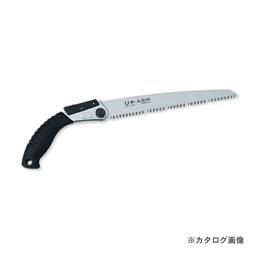 【メーカー名】 ●（有）岸本農工具製作所 【特長】 ●プッシュボタンの操作で刃の角度を二段に切り替えることも可能です。 ●目詰りしにくいUホールカット刃採用、仮枠から生木剪定まで！ ●たて・よこ・ななめ・に鋭い切れ味発揮！ 【仕様】 ●全長：400mm ●重量：245g ●刃長：240mm