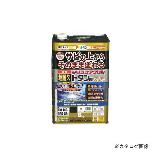 Coating, Repair, Various Materials - アサヒペン AP 油性超耐久シリコンアクリルトタン用 12kg (黒)