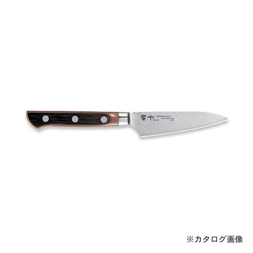 【メーカー名】 ●片岡製作所 【特長】 ●砥石による本格的な刃付けを施し、鋭い切れ味を長く持続させます。 ●ダマスカス鋼は、インド産のウーツ鋼を使用し、シリアのダマスカスで刀剣などに鍛造されたことから、 この名がついた。最大の特徴は、坩堝の中で溶けた鋳鋼が凝固する際に生じた独特の模様で、製法を知る者はごくわずか。 十字軍時代にはその神秘的な美しさと貴重さから、名刀として珍重された。この模様を再現したのが、現在のダマスカス鋼である。 ●プロの技術者により、本刃付けする前に研ぎなおしを容易にするため、水砥の荒砥・中砥を使用し、刃基を研ぎだしてあります。 【仕様】 ●重量：75g ●材質：刀身：ダマスカス鋼 / ハンドル：18-8ステンレス鋼