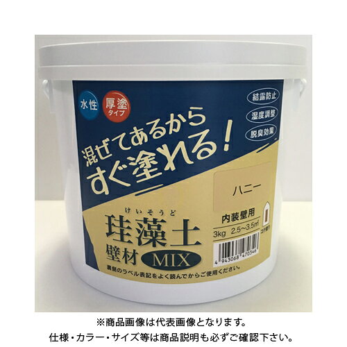 KanamonoYaSan KYSのフジワラ 珪藻土 壁材MIX 3kg ハニー｜アングル2