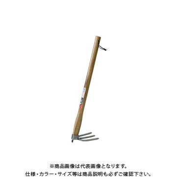 浅香工業 金象 お手軽花壇鍬ステン三本鍬600 #70825
