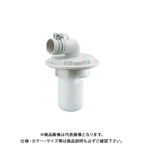 【メーカー】 ●(株)カクダイ 【特長】 ●VP・VU管兼用。 ●付属のインナーで、軟質ホースに対応。 ●バンド、インナー、ビス付き。 【仕様】 ●材質：ABS 【特記事項】 ※ 商品画像および商品情報は、あくまでも参考として閲覧ください。製品仕様(スペック)・付属品・色等についてはメーカーホームページ等でご確認ください。 ※ 製品により、改良、仕様、包装の変更、価格改定、製造の中止などを予告なく行う場合がありますのであらかじめご了承ください。