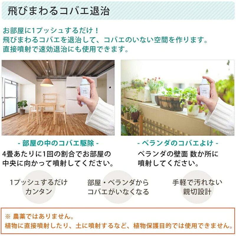 アース製薬 BotaNice 飛びまわるコバエ退治 1プッシュ式スプレー 60回分