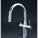 KVK ビルトイン浄水器用 シングルシャワー付混合栓 eレバー センサー 撥水