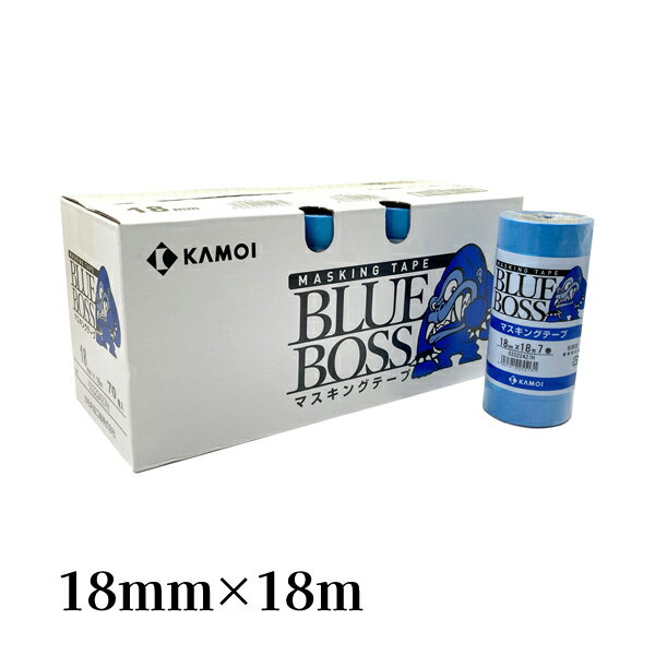 カモ井 KAMOI 車両塗装用マスキングテープ BLUE BOSS 18mm×18m 70巻入 #255148