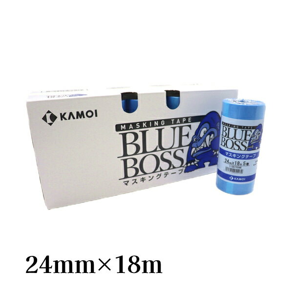 カモ井 KAMOI 車両塗装用マスキングテープ BLUE BOSS 24mm×18m 50巻入 #255186