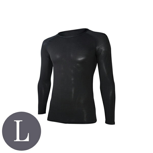 【 メーカー 】 ●おたふく手袋(株) 【 特長 】 ●シャツやコンプレッションインナーの下に着用するオールシーズン用ファーストレイヤー。 ●3D構造の2層ファブリックが、汗冷えやべたつきなどを軽減。 【 仕様 】 ●カラー：ブラック ●サイズ：L(胸囲96-104cm、身長175-185cm) ●材質：ポリプロピレン65％、ポリエステル20％、ポリウレタン15％ 【 JANコード 】 4970687617357 サイズ一覧 ブラックSサイズ ブラックMサイズ ブラックLサイズ ブラックLLサイズ ブラック3Lサイズ 【 検索ワード 】 おたふく手袋 3D ロングスリーブ クルーネックシャツ オールシーズン用 汗冷え べたつき 軽減