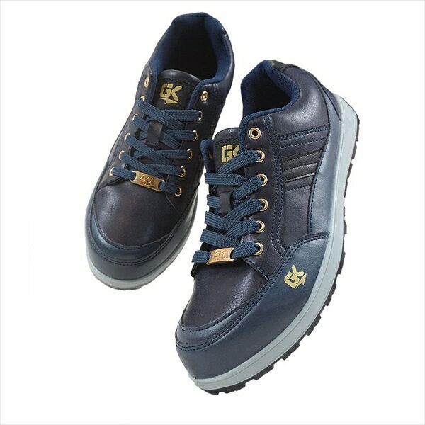 セーフティスニーカー (ヒモ) 25.5cm ネイビー ケイゾック GKS-08
