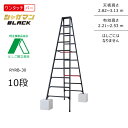 【送料別途】【直送品】ハセガワ 長谷川工業 上部操作式伸縮脚兼用脚立 (Black) RYRB シャガマンブラック 10段 ブラック RYRB-30(4)