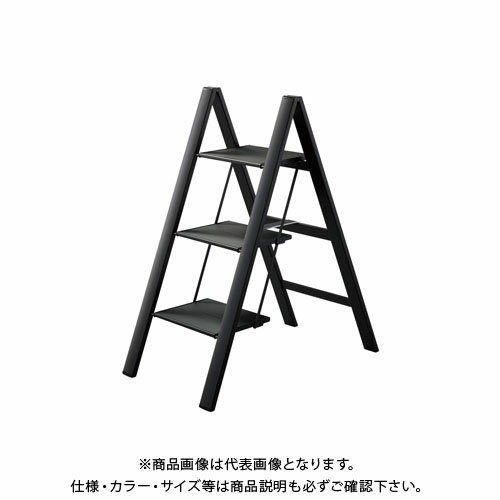 Step - 【送料別途】【直送品】ハセガワ 長谷川工業 踏台 スリムステップ ブラック SJ-3d(BK) 17407