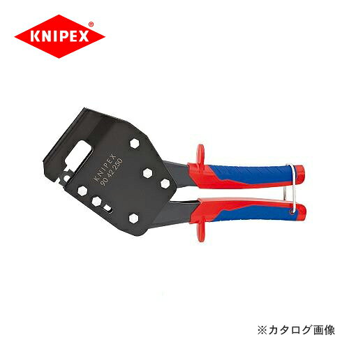 【メーカー】 ●KNIPEX社 【仕様】 ●ヘッド：磨き ●ハンドル：プラスチックスリーブ ●能力：(2×0.6)mm ●重量：690g 【関連商品】 クニペックス KNIPEX 9041-340用スペアパンチ 9049-340 クニペックス KNIPEX 9041-340用スペアダイス 9049-340M クニペックス KNIPEX 90鉄板カッター 9055-280 クニペックス KNIPEX 9055-280用替刃 9059-280 クニペックス KNIPEX 90ノッチングプライヤー 16×32mm 9061-16 クニペックス KNIPEX 90ノッチングプライヤー 20×29mm 9061-20 クニペックス KNIPEX 90回転パンチプライヤー 9070-220 クニペックス KNIPEX 91タイルニブリングプライヤー 9100-200 クニペックス KNIPEX 91タイルブレイキングプライヤー 9111-190 クニペックス KNIPEX 91ガラスブレイキングプライヤー 9130-180