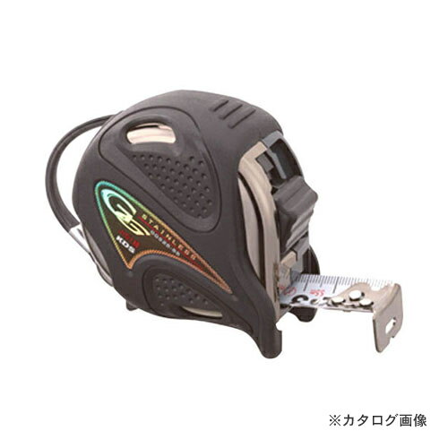 【メーカー】 ●ムラテックKDS（株） 【特長】 ●サビにくいステンレステープとステンレスバネを採用 ●フィット感を追及したエラストマーカバー（グットグリップコンセプト） ●爪や建材を傷つけないフックプロテクター 【仕様】 ●長さ：5.5m ●テープ巾：19mm ●重さ：266g ●JIS1級 ●両面目盛 ●455mmピッチスタッドマーク ●大型ベルトクリップ付 ●4点鋲 ●ショックアブソーバー付 ●ダブルブレーキ 【材質・仕上げ】 ●テープ：ステンレス ●バネ：ステンレス ●カバー：エラストマー樹脂 ●ケース：ABS樹脂